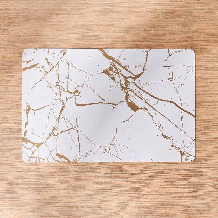 Marshmallow Marble Polypropylene Foil Print Placemat