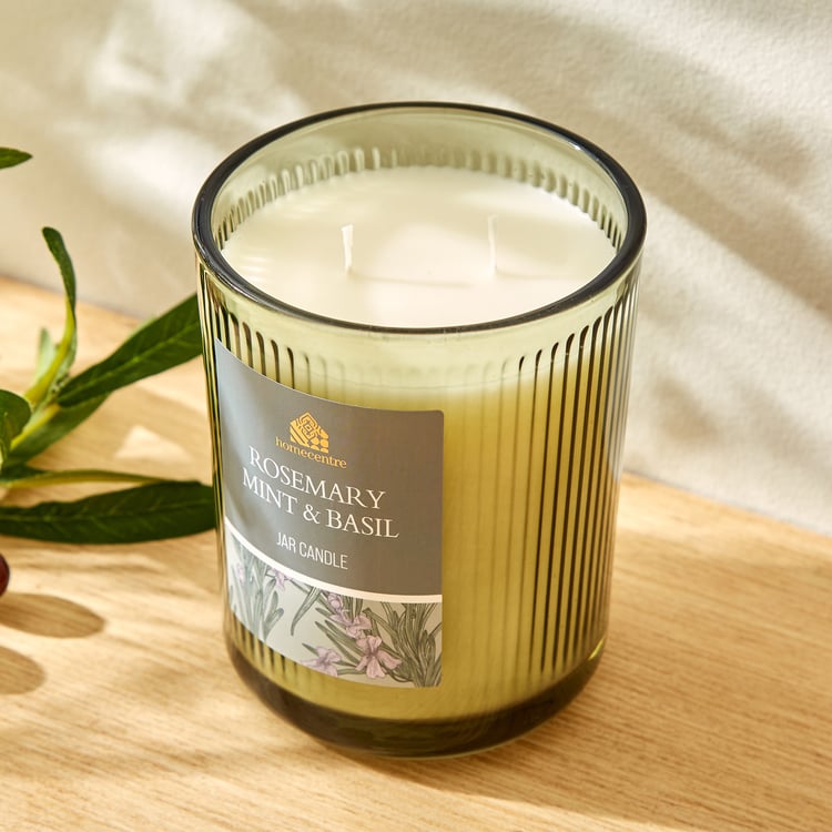 Utopia Rosemary Mint and Basil Scented Jar Candle