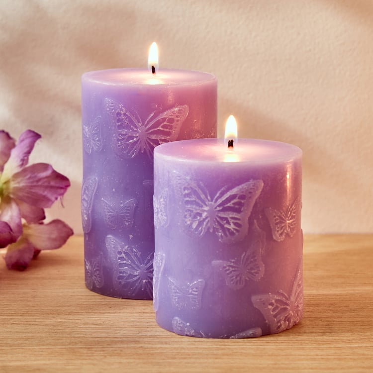 Redolence Purple Provence Lavender Pillar Candle