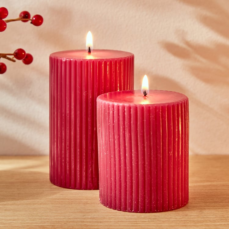 Redolence Russian Rubies Raspberry Scented Pillar Candle