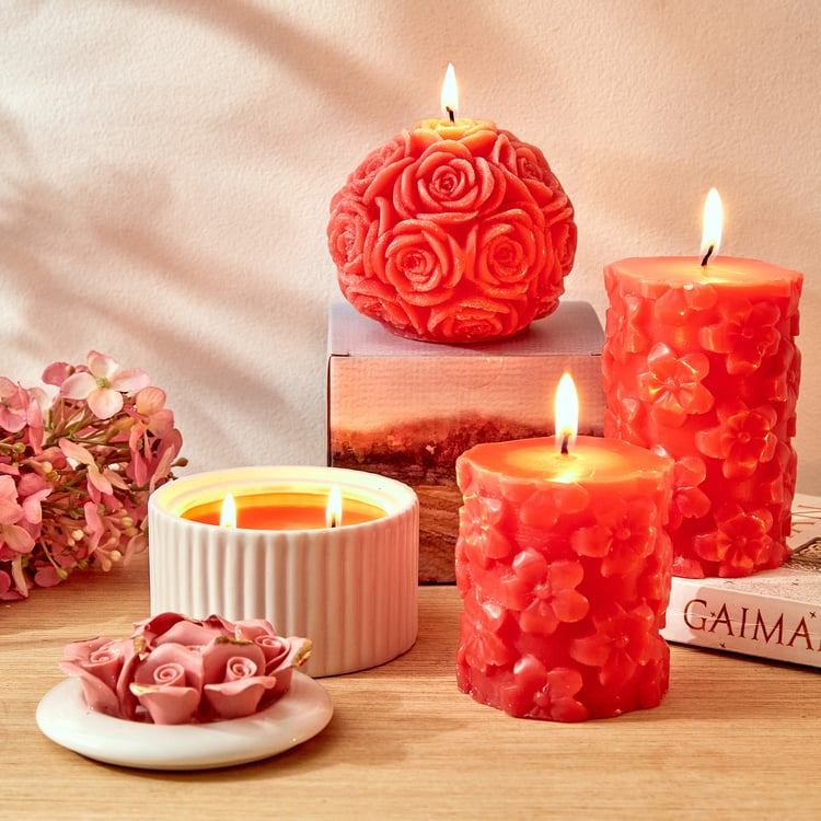 Redolence Bulgarian Blush Rose Scented Pillar Candle