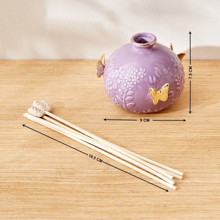 Redolence Ceramic Purple Provence Lavender Reed Diffuser Set