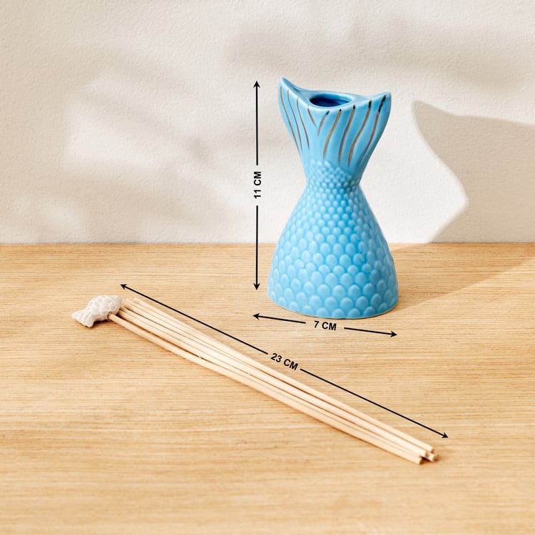 Redolence Ceramic Atlantic Shimmers Marine Reed Diffuser Set