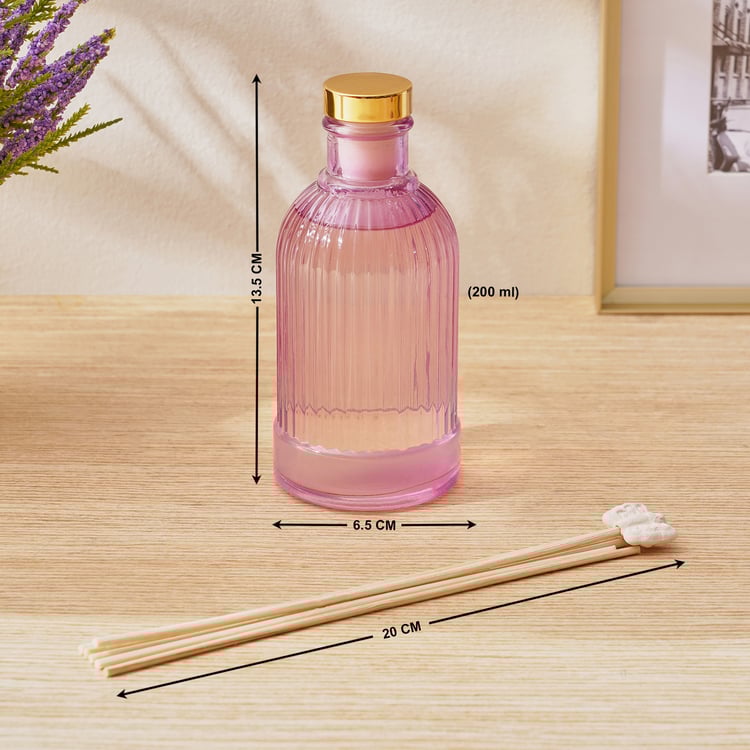 Redolence Glass Purple Provence Lavender Reed Diffuser Set