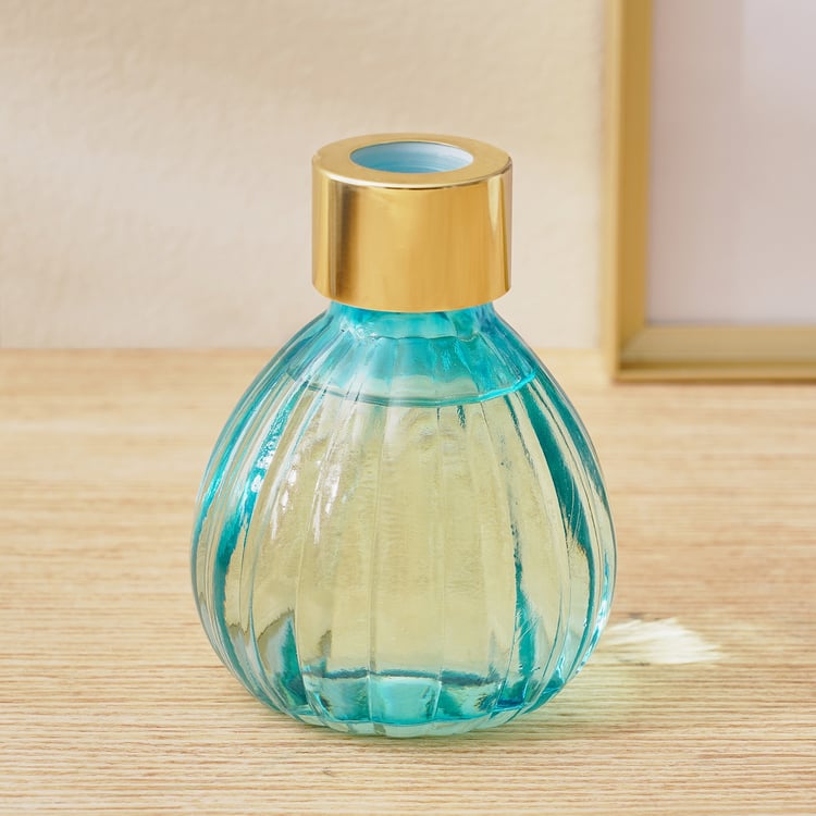 Redolence Glass Egyptian Blue Cotton Linen Reed Diffuser Set