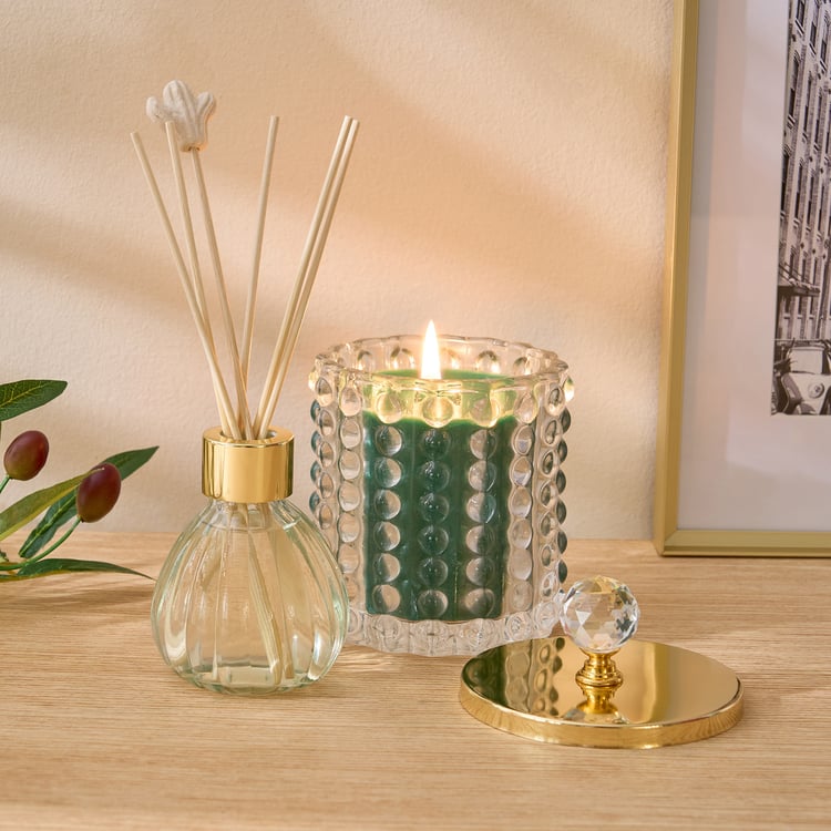 Redolence Glass Borneo Bliss Patchouli Reed Diffuser Set