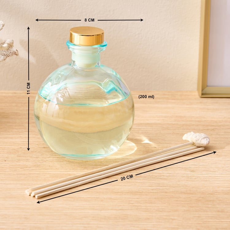 Redolence Glass Atlantic Shimmers Marine Reed Diffuser Set