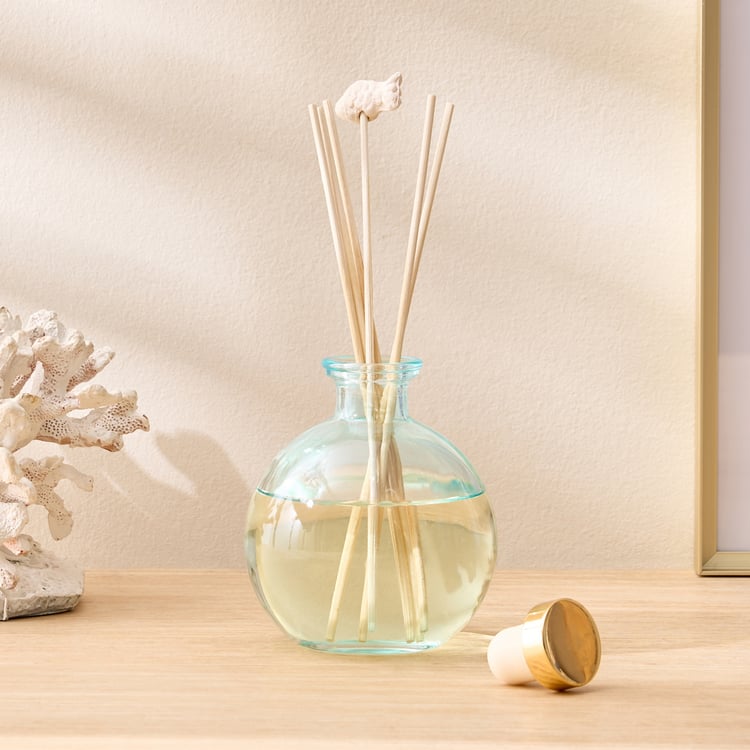Redolence Glass Atlantic Shimmers Marine Reed Diffuser Set