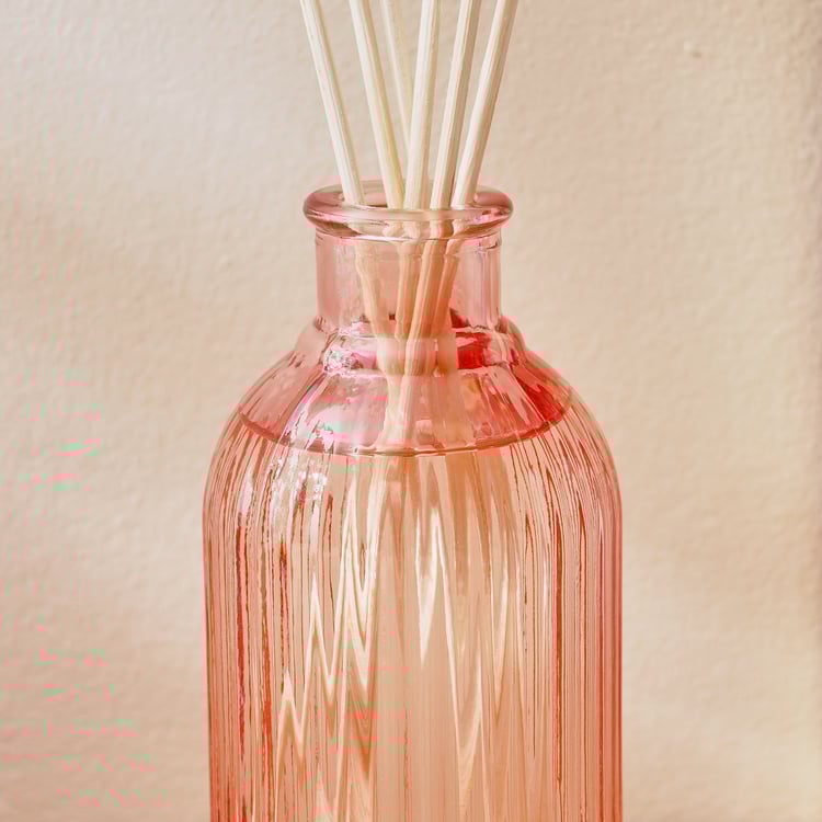 Redolence Glass Bulgarian Blush Rose Reed Diffuser Set