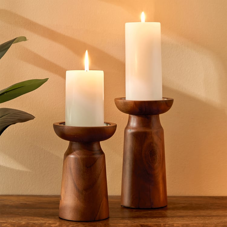 Selena Accord Wooden Candle Holder