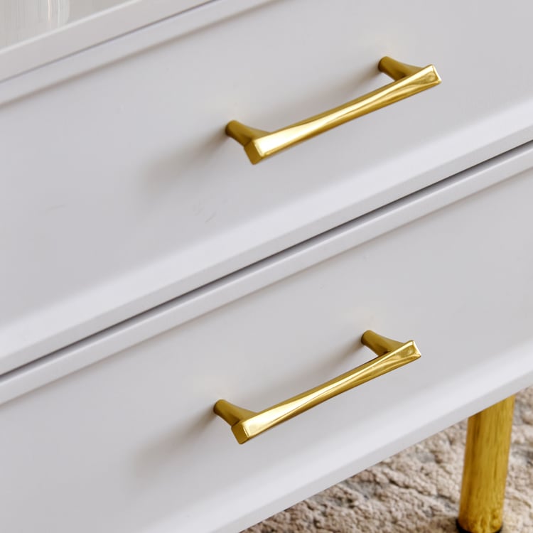 Stellar Bedside Table with Drawers - Grey
