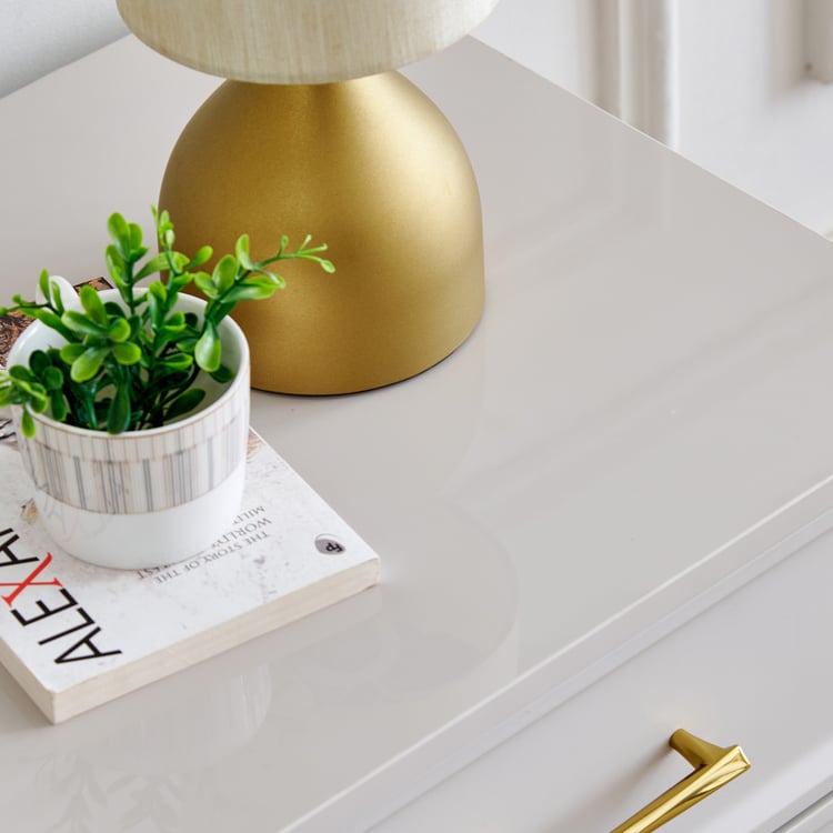 Stellar Bedside Table with Drawers - Grey