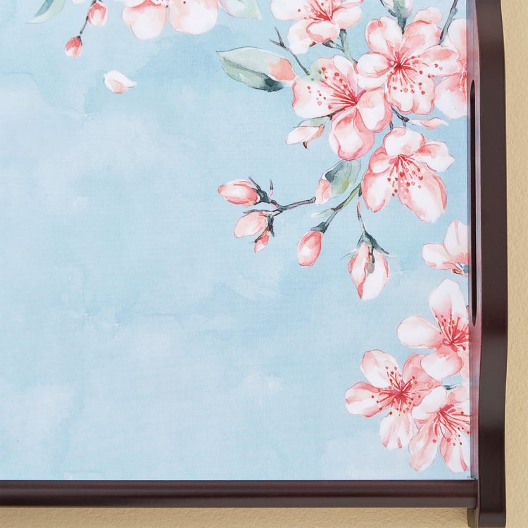 Senorita Wooden Cherry Blossom Printed Tray - 41x24cm