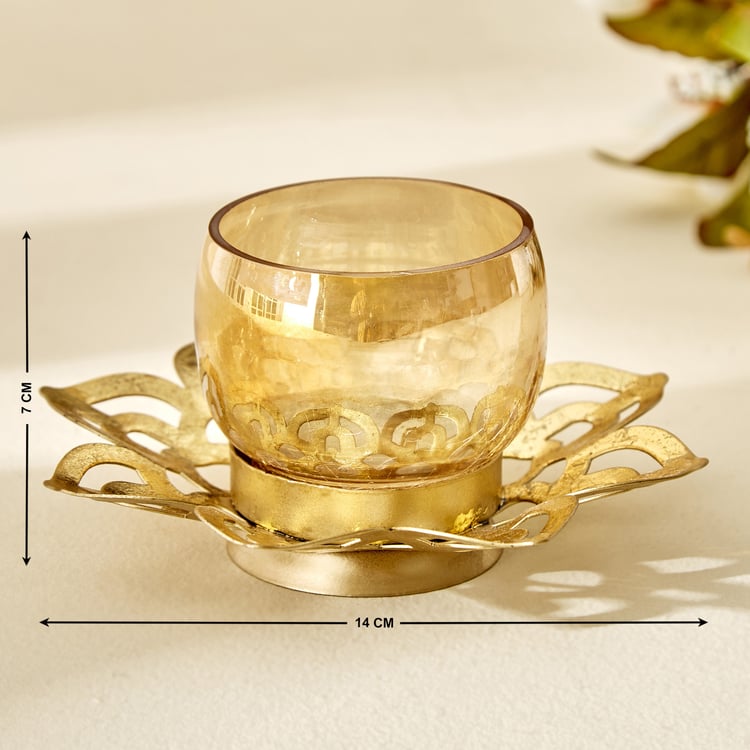 Corsica Fiesta Glass Tabletop Votive Holder