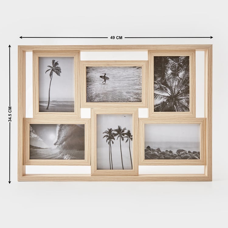 Photomontage Wooden Multi Photo Frame - 49x34.5cm
