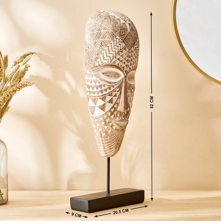 Toltec Tyler Polyresin Face Mask Table Accent