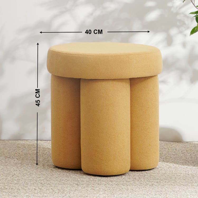 Ace Velvet Pouffe - Yellow