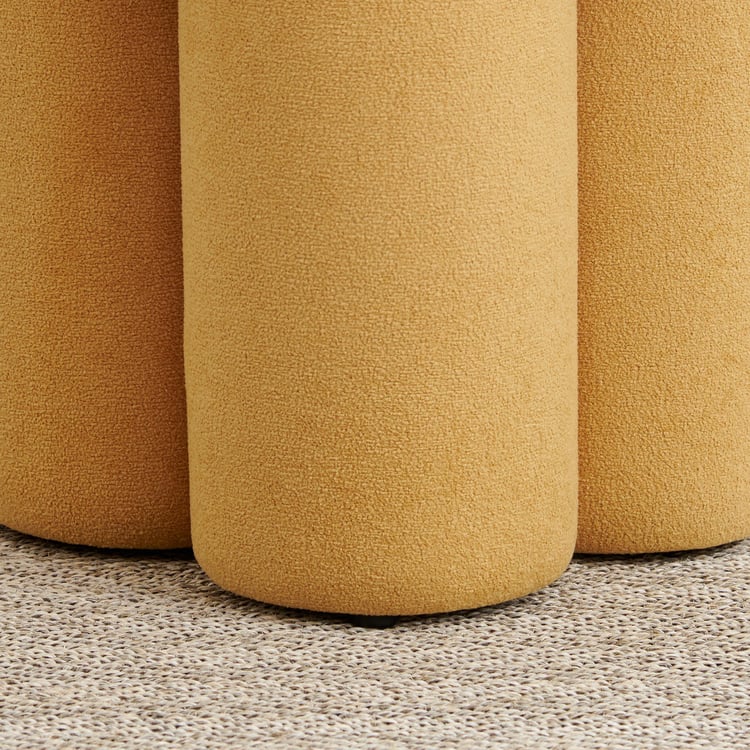 Ace Velvet Pouffe - Yellow