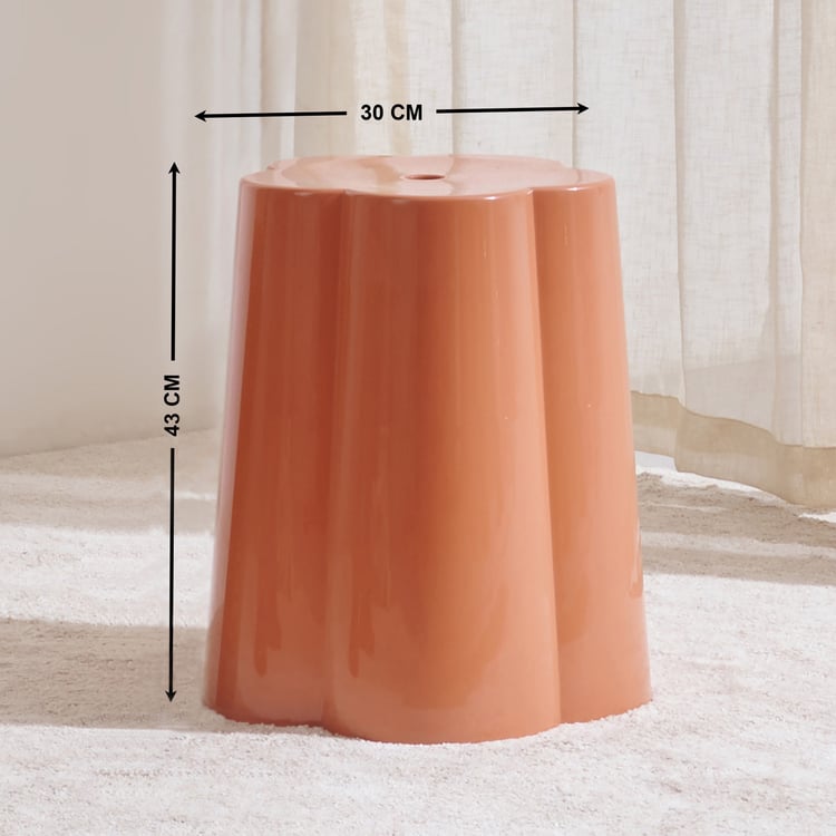 Rosalyn Polypropylene Stool - Orange