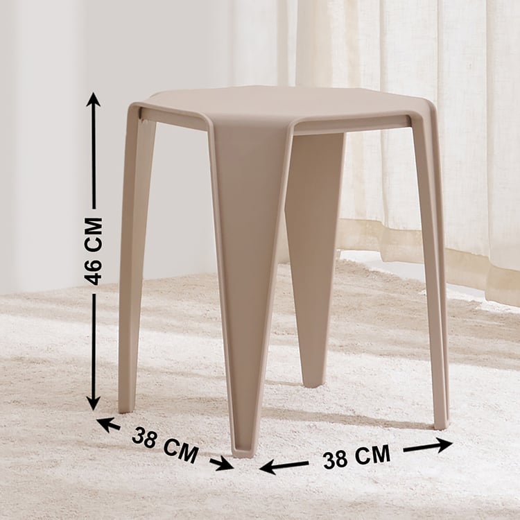 Winfield Polypropylene Stool - Beige