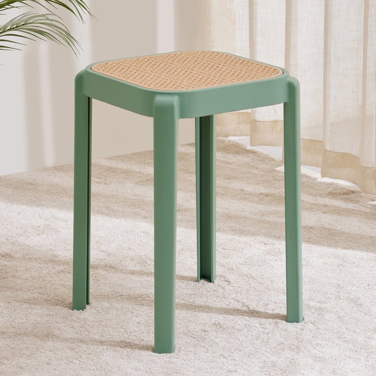 Wren Polypropylene Stool - Green