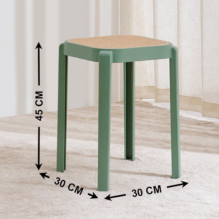 Wren Polypropylene Stool - Green