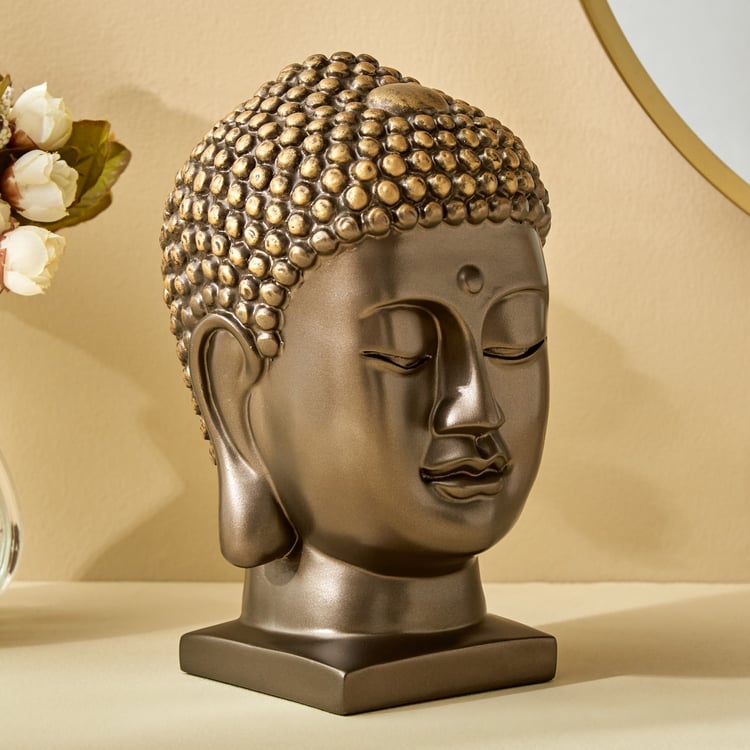 Corsica Fiesta Polyresin Buddha Head Figurine