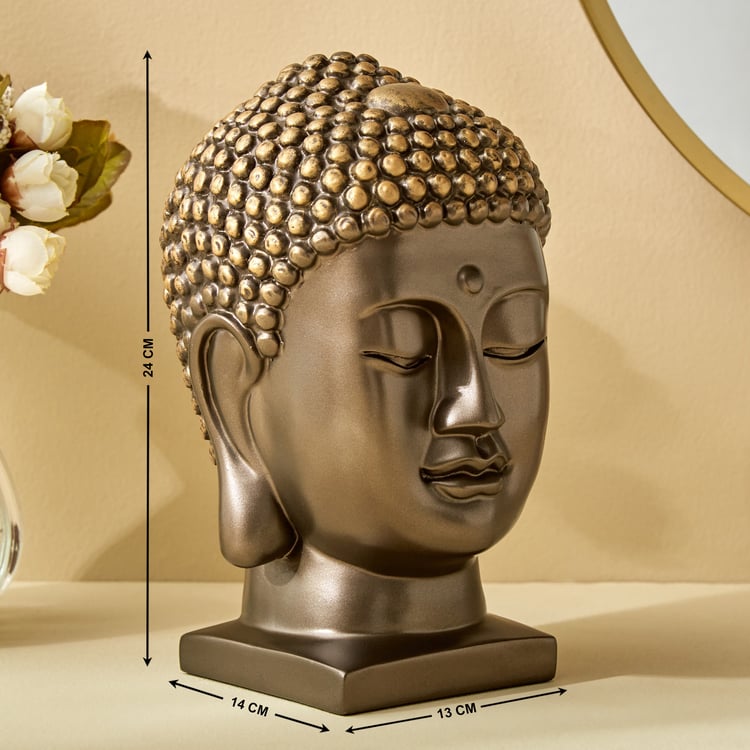 Corsica Fiesta Polyresin Buddha Head Figurine