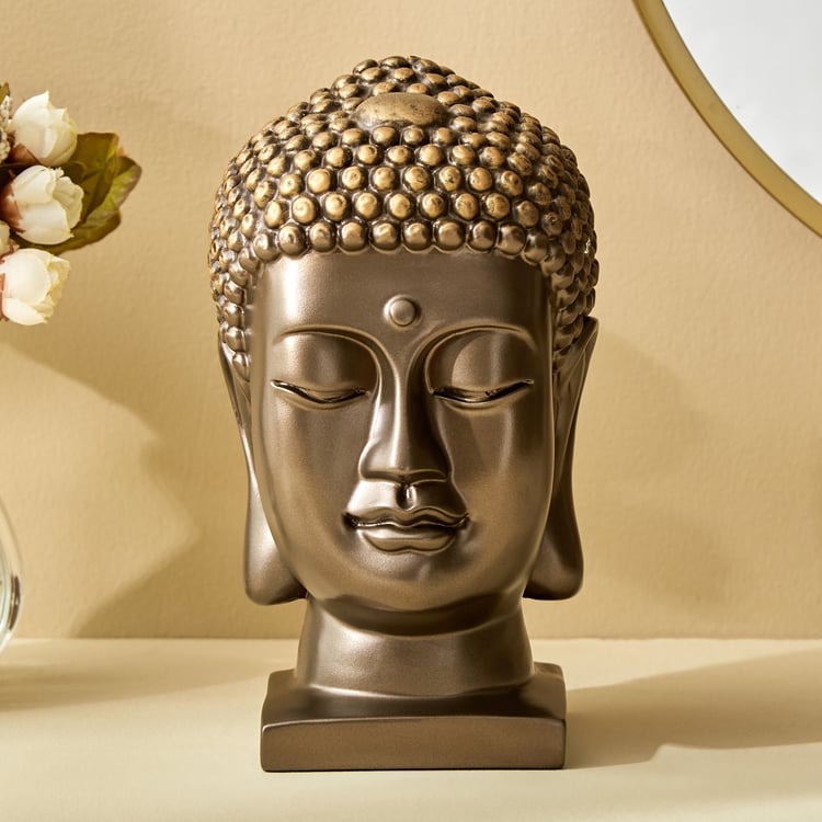 Corsica Fiesta Polyresin Buddha Head Figurine