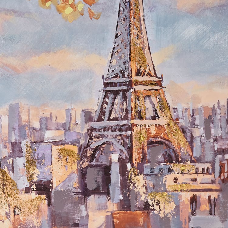 Artistry Scrapes Canvas Eiffel Tower Picture Frame - 80x80cm