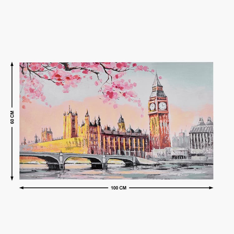 Artistry Canvas Cityy Scape Bridge Picture Frame - 100x60cm