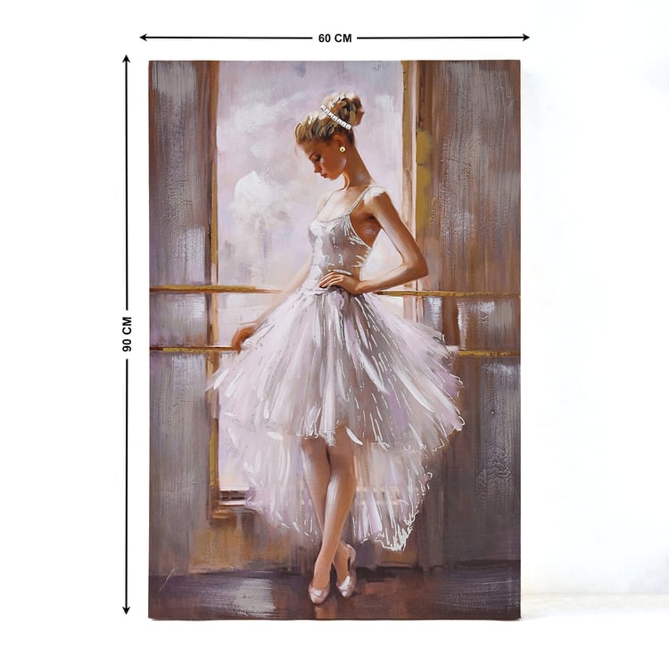 Artistry Ballerino Canvas Dancing Girl Picture Frame - 60x90cm