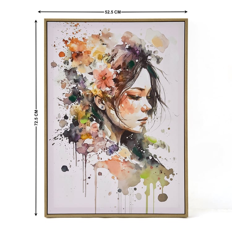 Artistry Wings Canvas Girl Picture Frame - 52.5x72.5cm