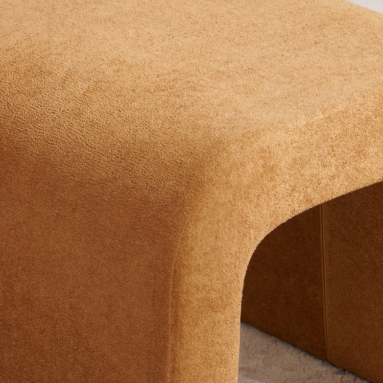 Astrid Velvet Pouffe - Brown