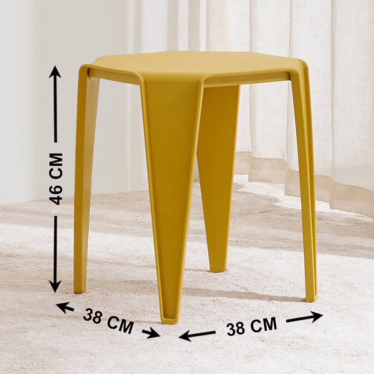 Winfred Polypropylene Stool - Yellow