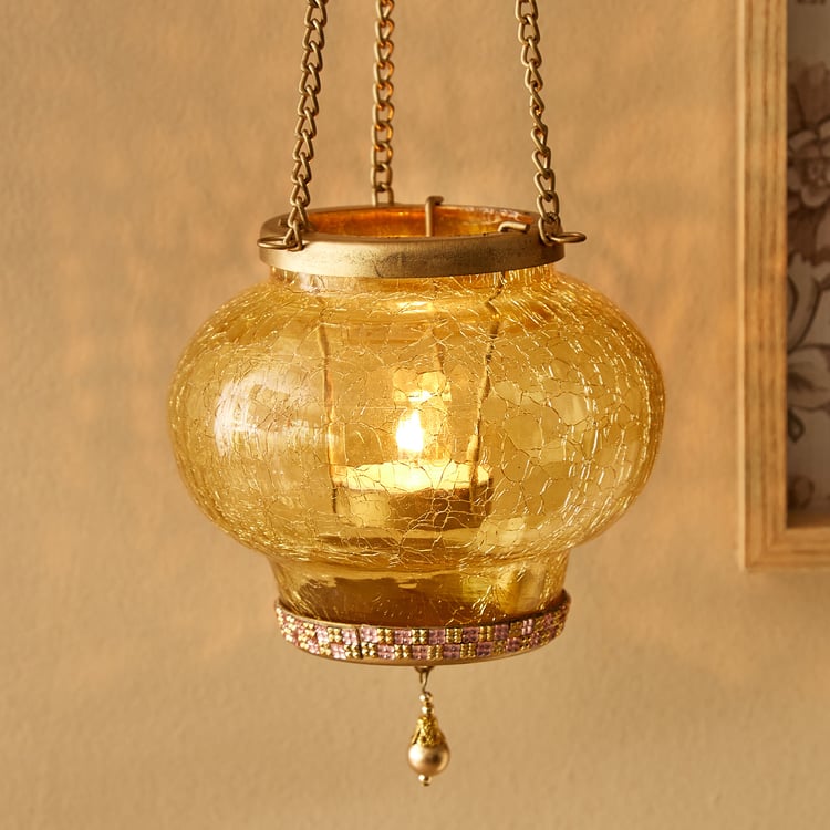 Bleam Alrik Glass Hanging T-Light Holder