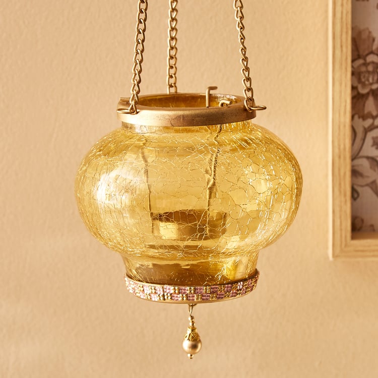 Bleam Alrik Glass Hanging T-Light Holder