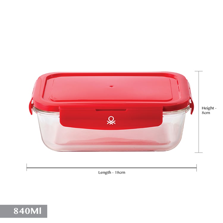 Buy UNITED COLORS OF BENETTON Rainbow Glass Food Container - 840ml from ...