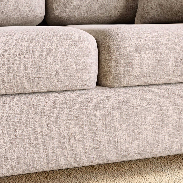 Wells Fabric 2-Seater Sofa with Cushions - Beige