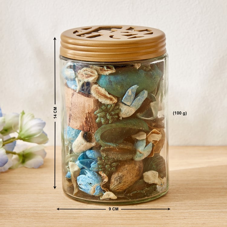 Redolence Egyptian Blue Cotton Linen Jar Potpourri