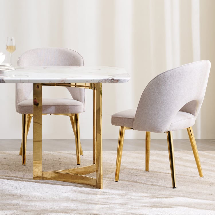 Vogue NXT Set of 2 Fabric Dining Chairs - Beige