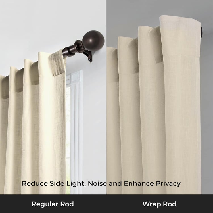 DECO WINDOW Wrap Extendable Single Curtain Rod - Brown Oil Rubbed (28-48in)