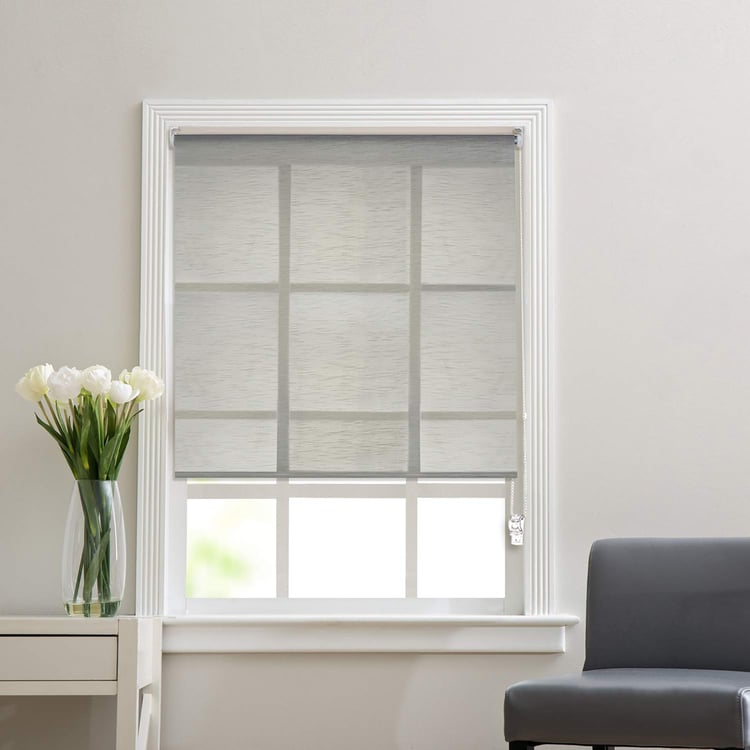 DECO WINDOW Grey Sheer Roller Blind - 21x84"