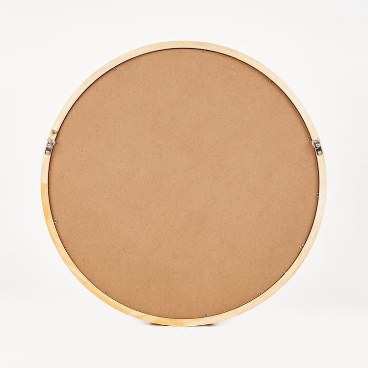 Reflection Spinney Wooden Round Mirror - 50cm