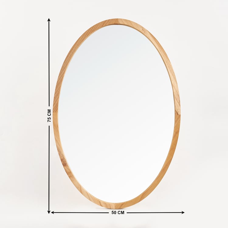 Reflection Spinney Wooden Oval Mirror - 50x75cm