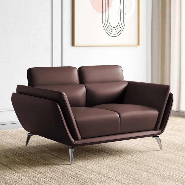 Marcello Half Leather 2-Seater Sofa - Customized Sofa