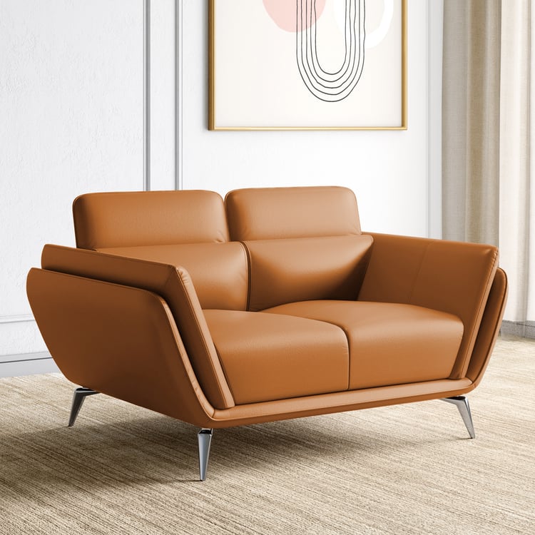 Marcello Half Leather 2-Seater Sofa - Customized Sofa