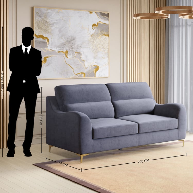 Bianca Velvet 3-Seater Sofa - Customized Furniture