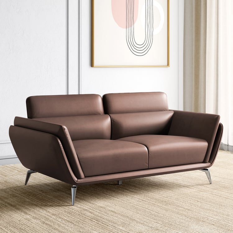 Marcello Half Leather 3-Seater Sofa - Customized Furniture