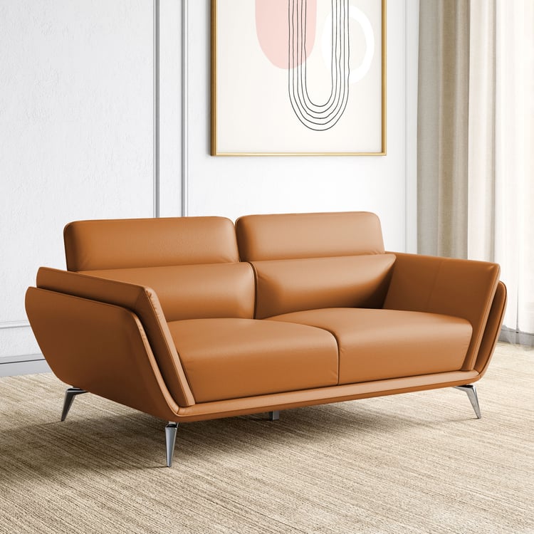 Marcello Half Leather 3-Seater Sofa - Customized Furniture